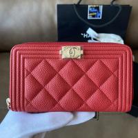 ราคา New Chanel Boy Caviar Medium Zippy Wallet GHW Holo29 (11508017404)