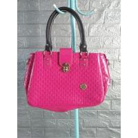 ราคา กระเป๋าสะพายหนังสีชมพูบานเย็น ทรงทำงาน ขนาด 9 × 12 × 4" (29705277491)