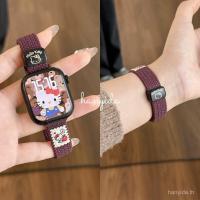 ราคา น่ารัก KT cat สายนาฬิกาไนลอนแม่เหล็กสําหรับ Apple Watch Series 11 iWatch Series S11 S10/9/8/7 Ultra 3 2 SE3 SE2 49 มม.46 มม.45 มม.44 มม.41 มม.42 มม.40 มม.Iwatch สร้อยข้อมืออุปกรณ์เสริม (40977270960)