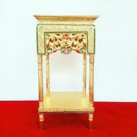 ราคา โต๊ะวางของ โต๊ะข้าง ทำจากไม้ ปิดทอง ลวดลายฉลุ ขนาดกว้าง 40 x ยาว 40 x สูง 75 ซม. สวยงาม สำหรับประดับตกแต่ง (19876501109)