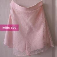 ราคา milin us0 กระโปรงกางเกงสีชมพูอ่อนใส่ครั้งเดียว (4648784831)