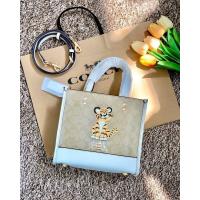 ราคา กระเป๋า coach หนังแท้ อะไหล่ทองเหลืองแท้ไม่ดำ ไม่ลอก (ห้ามโดนแอลกอฮอร์) COACH DEMPSEY TOTE22 IN SIGNATURE CANVAS (19490114772)