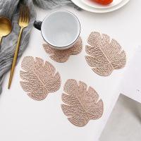 ราคา พร้อมส่งจากไทยแผ่นรองแก้ว ที่รองแก้ว ลายดอกกุหลาบ ลายใบไม้ 3สี (18886746498)