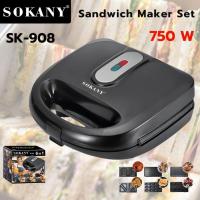 ราคา เครื่องทำวาฟเฟิล SET 3in1/6in1 เครื่องทำวาฟิล เครื่องทำขนม เครื่องแซนวิช เตาวาฟเฟิล เครื่องทำแซนวิช (28134943542)