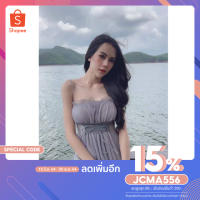ราคา 3123 อก 38-40 จั้มสูทสายเดี่ยวขายาว มีซิปหลัง ผ้าซีทรูอัดพลีท มีซับในอย่างดี ช่วงเอวด้านหน้ามีสม๊อค ใส่แล้วไฮโซมาก ๆ (8309986361)