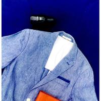 ราคา [HOT] Zara MAN Denim Chambray Slimfit Blazer (21276327776)