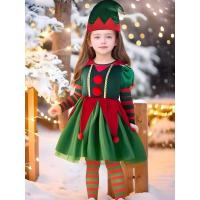 ราคา ชุดคริสมาสเด็กผู้ชาย ชุดคริสมาสเด็กผู้หญิง ชุดคอสเพลย์เอลฟ์สีเขียวสำหรับเด็ก แบบคริสต์มาส (40077320233)