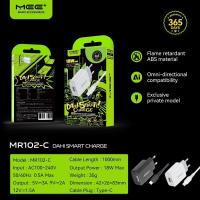 ราคา FOOMEE MEE+ MR102-C DATA CABLE CHARGER SET TYPE-C 18W MAX STANDARD ANDROID QC 3.0 รับประกัน 1 ปี (25537198803)