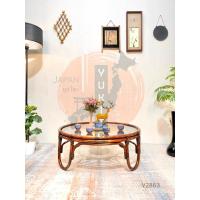 ราคา โต๊ะกลมหวายวินเทจ ท็อปกระจก เฟอร์นิเจอร์ไม้หวาย ญี่ปุ่นมือสอง (42126747279)