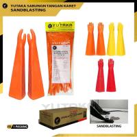 ราคา YUTAKA RUBBER GLOVES พ่นทราย 28 นิ้ว สีส้ม (44417242928)