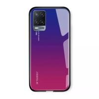 ราคา ส่งจากไทย Case Oppo A54 4G เคสกระจกสองสี เคสเงาไล่สี ขอบนิ่ม TPU CASE (17121819858)