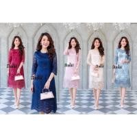 ราคา 10 ชุดออกงานสาวอวบแพทเทิร์นสวย เก็บหุ่นเป๊ะเดรสออกงาน Amor ผ้าลูกไม้เล่น texture ลงกลิตเตอร์ สวยหรู ชุดราตรีสาวอวบ (4269513106)