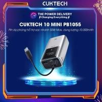 ราคา Cuktech 10 Mini PB1055 แบตสํารอง รองรับการชาร์จเร็วสูงสุด 55W ความจุ 10,000mAh 18 เดือน (40767942128)