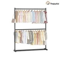 ราคา Thejoyful ราวตากผ้า 2 ชั้น ราวแขวนเสื้อผ้า ราวตากผ้าเหล็ก พร้อมชั้นวาง แข็งแรง รับน้ำหนักได้เยอะ (22014466321)