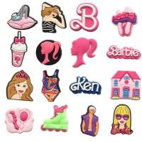 ราคา CROCS 16ชิ้นสีชมพูตุ๊กตาบาร์บี้แฟชั่นสาวรองเท้าเสน่ห์ที่ถอดออกได้รองเท้าหัวเข็มขัดตกแต่งสําหรับจระเข้ (28393764478)