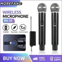 ราคา ไมโครโฟนไร้สาย UHF Wireless Microphone ชุดรับ-ส่งไมโครโฟนไร้สาย ไมค์คู่แบบมือถือ Karaoke Mic (23790136623)