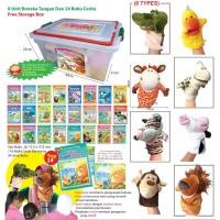 ราคา หุ่นมือและชุดนิทานสัตว์ 8 หน่วยของหุ่นมือและหนังสือนิทาน 24 เล่มฟรีกล่องเก็บของ (55304529287)
