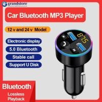 ราคา GRS Car MP3 Player Car Bluetooth Receiver เครื่องส่งสัญญาณ FM Modulator Car Wireless Bluetooth 5.0 USB Fast Charger Music Hands Free Car Kit (43077255099)