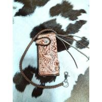 ราคา กระเป๋าหนังวัวแท้ ฟอกฝาดตอกลายHandmade ครบชุด (13299274372)