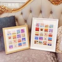 ราคา กรอบรูป a4 กรอบรูป ก6ล กรอบรูปไม้เนื้อแข็งน้ํามันกรอบรูปตาข่ายพาสเทล16พระราชวังมินิภาพขนาดเล็กรวมกันวอลนัทสีขาวที่เรียบง่าย (47251861279)