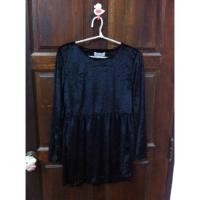 ราคา เดรสแขนยาวผ้ากำมะหยี่สีดำ (79192172)