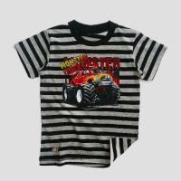 ราคา เสื้อยืดลายทาง เสื้อยืดรถเด็ก เสื้อยืดรถบรรทุกมอนสเตอร์ (22121216841)