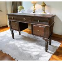 ราคา โต๊ะไม้สักเก่า ขากลึง (28657177628)