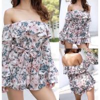 ราคา floral jump suite / จั๊มปาดไหล่ ลายดอกไม้ งานป้าย จากสยาม (23125790724)