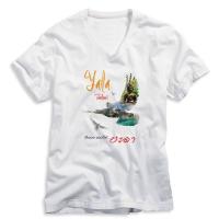 ราคา เสื้อยืดคอวีสีขาว เสื้อแขนสั้น เนื้อผ้า TK พร้อมพิมพ์ลายซับลิเมชั่น ทรานเฟอร์ จ.ยะลา (9783118932)