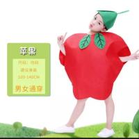 ราคา (เซ็ต 2 ชิ้น) เด็ก 4-6 ปี ใยสำลี เสื้อแอปเปิ้ล + หมวกแอปเปิ้ล ชุดแอปเปิ้ล ชุดผลไม้ ชุดแฟนซีเด็ก apple dress fruit m24 (21189931296)