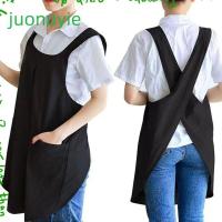 ราคา จูโอนี่ ผ้ากันเปื้อนไขว้หลัง, ผ้าฝ้ายลินินระบายอากาศอบผ้ากันเปื้อนทําอาหาร, แฟชั่นแขนกุดสีทึบเสื้อผ้าทํางานอุปกรณ์ครัว (40411334830)