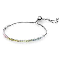 ราคา (ของแท้ พร้อมส่ง) Pandora Rainbow Sparkle Slider Bracelet แพนโดร่าสร้อยข้อมือสายรุ้ง ของแท้ มือหนึ่ง (29024918155)