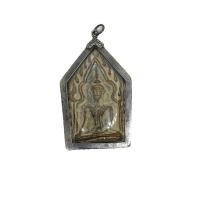 ราคา พระขุนแผนเนื้อชิน พิมพ์บ้านกร่าง สุพรรณบุรี พร้อมเลี่ยมกรอบแต่งเงินเก่า (26793886620)