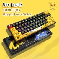 ราคา คีย์บอร์ด XVX M61 Tiger Keyboard 60% Mechanical Keyboard,2.4G Wireless Gaming (20428217321)