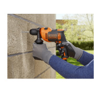 ราคา Bighot BLACK AND DECKER สว่านไฟฟ้ากระแทก 13 มม. 710W. BEH710K-B1 สีส้ม (11964560167)