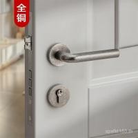 ราคา ในร่มใบ้ทองแดงทั้งหมดเงินโบราณร้อนขายสไตล์ยุคกลางมือจับประตูประตูล็อค Minimalist Supply แม่เหล็ก Prejudice ล็อค NUYN (51402948237)