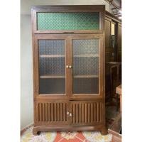 ราคา ตู้กับข้าวไม้สัก สูง 180 x กว้าง 100 x ลึก 40 cm. ตู้ไม้สักวินเทจ ตู้ไม้สักโบราณ (จัดส่งทั้งตู้) ร้านจัดส่งเอง ปลอดภัย (29873947647)