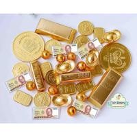 ราคา เซ็ทช็อคโกแล็ตสำหรับตกแต่งเค้กคละแบบ 30 ชิ้น พร้อมแผ่นเวเฟอร์แบงค์ไทย และแบงค์ดอลล่าร์ **ทานได้** (26984736960)