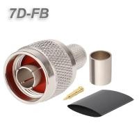 ราคา N ชาย RF Coax Crimp Connector 7D-FB 50ohm 50-7 ตัวเชื่อมต่อซ็อกเก็ตตรง N-Type ชายปลั๊กอะแดปเตอร์สําหรับ LMR400, RG8, RG8U, LMR400, 7D-FB, RG213, RG214, RG165 สาย Coaxial สาย RG165 (26184464080)