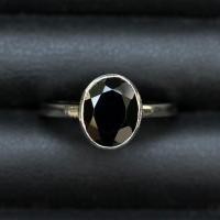 ราคา แหวนพลอยนิล (Black Spinel) ตัวเรือนเงินแท้92.5%ชุบทองคำขาว ไซด์นิ้ว 57 เบอร์ 8 US พลอยแท้ จากประเทศบราซิล (19788911828)