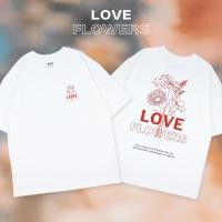 ราคา เสื้อยืด Oversize ลาย Love Flowers | Premium Cotton (22789745360)