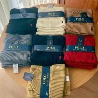 ราคา Ralph Lauren polo Embroidered Hat Scarf Two-piece Set Warm Ear Protection Knitted Hat Cold-proof Neck Protection Scarf (29543920305)