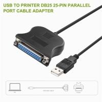 ราคา สายแปลง USB to 25Pin DB25 Parallel Printer Cable Adapter Cord Converter Black Bi-directional Parallel Interface. (14750440872)