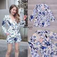 ราคา Set เสื้อสูทแขนยาว + กางเกงขาสั้น งานป้าย S M L (7258249705)