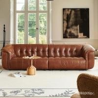 ราคา โซฟาหนังแท้ โซฟาหนังเคลือบน้ำมันสไตล์ฝรั่งเศสวินเทจสำหรับห้องนั่งเล่น โซฟาทรงตรงสไตล์ฝรั่งเศสสำหรับบ้าน (24997424919)