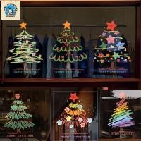 ราคา สติ๊กเกอร์ต้นคริสต์มาส สติกเกอร์สวัสดีปีใหม่ สติ๊กเกอร์ติดกระจก สติกเกอร์ Xmas Partyลายคริสต์มาส ติดกระจก ประตู หน้าต่าง (26429385825)