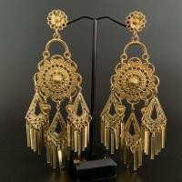 ราคา Vintage Jewelry ต่างหูล้านนา ต่างหูห้อยตุ้งติ้ง ต่างหูระย้ารมดำล้านนา614 (7637922600)