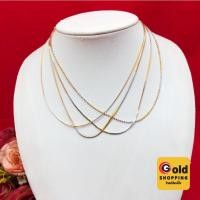 ราคา สร้อยคอสามกษัตริย์ 3k ลายกระดูกงูแบน ไข่ปลา ความยาว 16 นิ้ว ตะขอตัวเอ็น (43151393445)