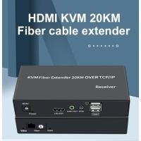 ราคา 20km HDMI USB KVM Fiber Extender Over SC Fiber Cable TCP/IP Audio Video Transmitter และตัวรับสัญญาณสําหรับ PS4 PS5 กล้อง DVD PC To TV Monitor สนับสนุนคีย์บอร์ดเมาส์ IR Remote (23870429037)