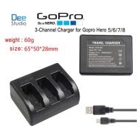 ราคา 3-Channel Charger for GoPro Hero5 / Hero6 / Hero7 / Hero8 ช่องชาร์จ 3 ช่องสำหรับ GoPro Hero5 / Hero6 / Hero7 / Hero8 (23532078993)